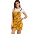 thumbnail image 1 of INSPIRE CHIC Vestido Floral Mono Correa Ajustable Falda De Tirantes Pana Para Mujer Amarillo XS, 1 of 6