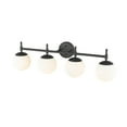 thumbnail image 5 of Millennium Lighting 929 Lighting 4 Light Bathroom Vanity Fixture with Opal Glass Shades Matte Black Black Matte 4 to 8 Inches, 5 of 5