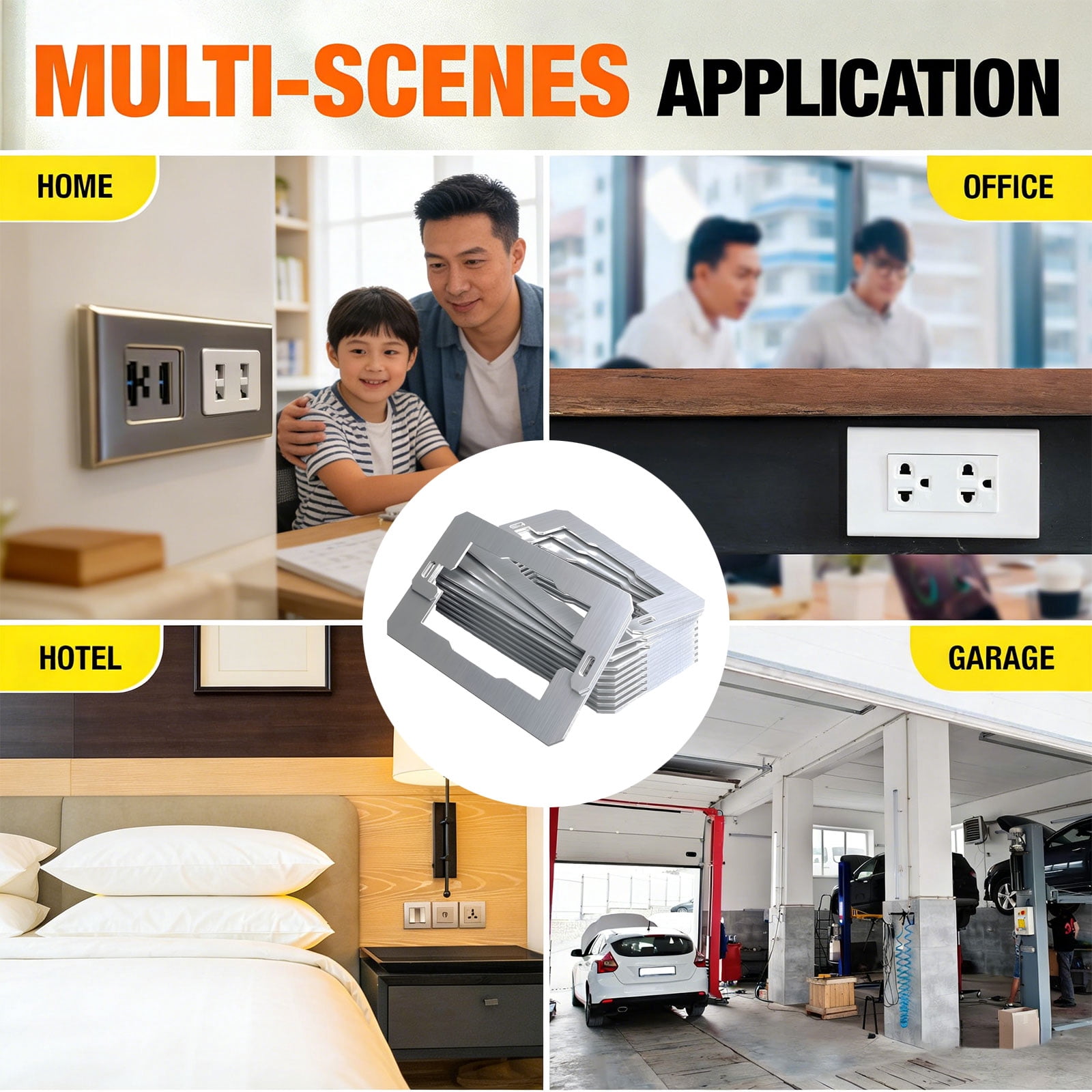 10PCS Strong Metal Outlet Spacers With Two Piece Structure For Improved Stability And Alignment