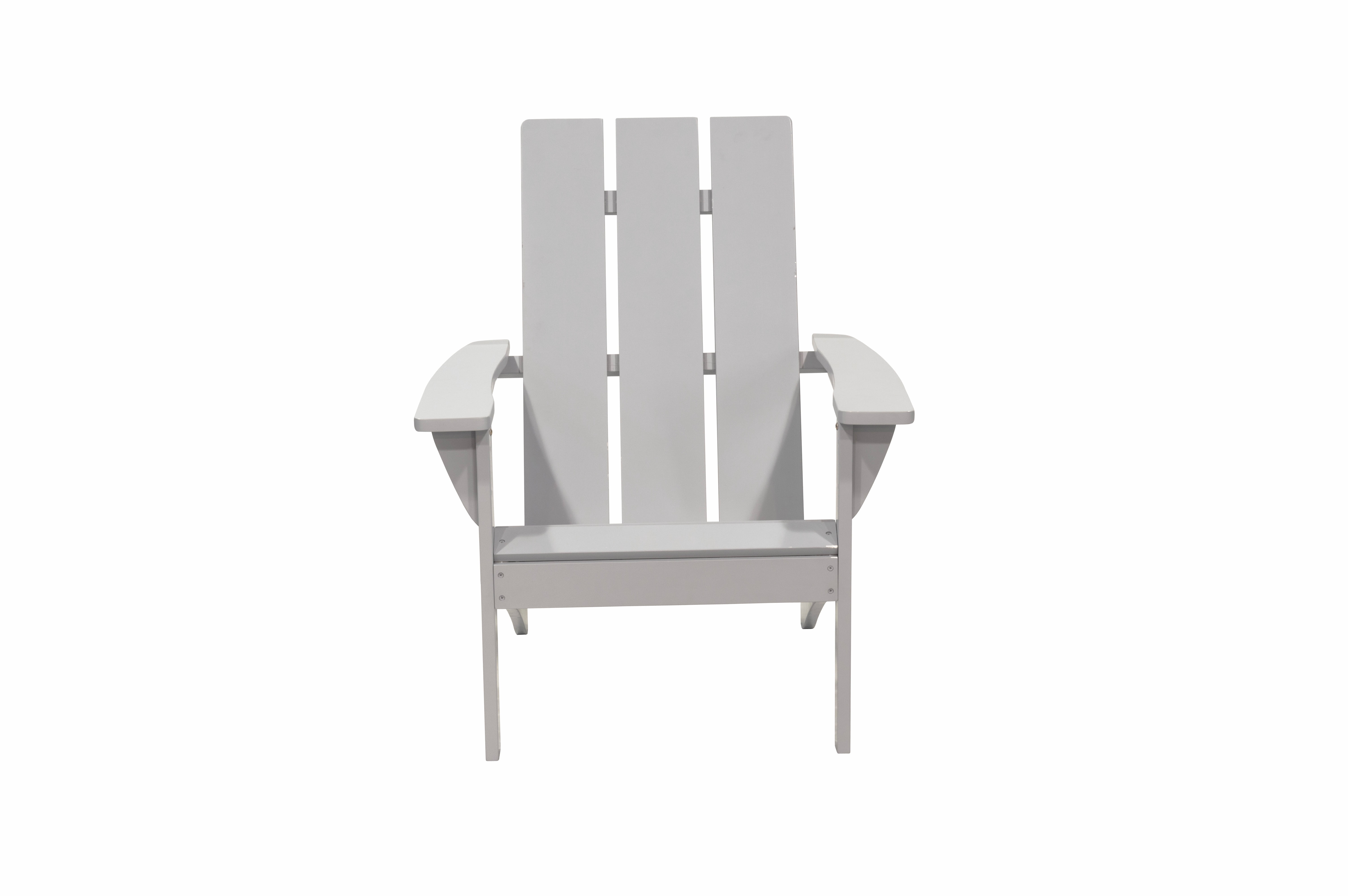 Outdoor Patio Garden Furniture 3-Piece Wood Adirondack Chair Set, Weather Resistant Finish,2 Adirondack Chairs and 1 Side Table-Gray