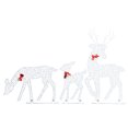 thumbnail image 1 of Adorno navideño de familia de ciervos iluminados de 3 piezas para decoración interior y exterior (A), 1 of 9