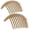 Brown, variant on Black Decorative Hair Combs Set of 2 for Bun Chignon Up-do Styling