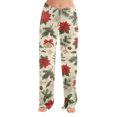 thumbnail image 3 of Women's Casual Fashion Christmas Pajama Pants, Long Sleepwear Trousers for Sports and Home Use, Comfortable and Soft Material for Nightwear and Lounging,Khaki,M, 3 of 6