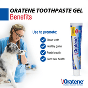 ZYMOX Oratene Brushless Toothpaste Gel for Dogs and Cats, 2.5oz