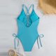 thumbnail image 5 of Trajes de Baño Mujer Traje de Baño Sexy Con Cordones y Escote En V Profundo Para Mujer, Traje de Baño de Corte Alto, Ropa de Playa de Verano 918, 5 of 8