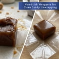 thumbnail image 4 of Clear Candy Wrappers for Caramels (300 Pcs 5 x 5 inches) - Natural Clear Cellophane Wrappers, 4 of 9