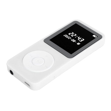 YAHHU Premium Portable MP3 Player Bluetooth 5.0 with 1.77 inches / 4.5 cm LCD Screen Built in HD Speaker HiFi Music System FM Radio Recorder E-Book Reader Support White No TF Card