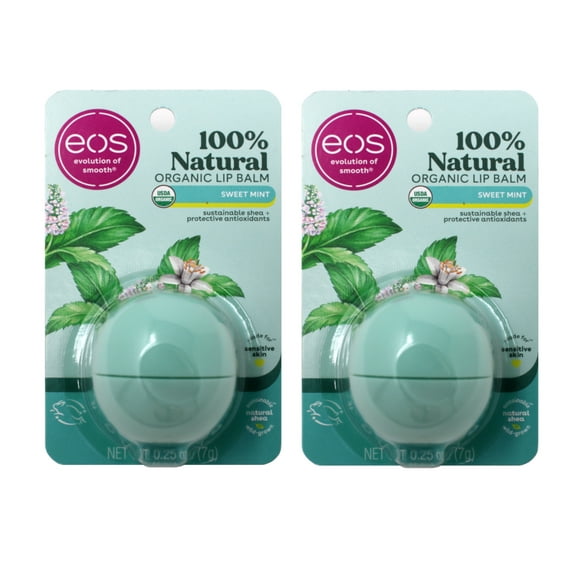 2 Pack EOS Smooth Sphere Evolution Lip Balm Sweet Mint Flavor .25oz