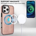 thumbnail image 2 of for iPhone 16 Pro Case, Compatible with MagSafe, Detachable Magnetic Wallet Case with PU Leather Kickstand Card Slots Shockproof Protection 2 In 1 Function Case for iPhone 16 Pro, Rosegold, 2 of 8