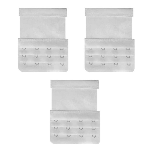 Women's Bra Extension Band 4 hook comfortable elastic bra extension band - white
