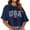 Navy, variant on Patriotic Shirts 4th of July T Shirts for Women Letter Print Half Sleeve Summer Cropped Casual Independence Day Tops Black L