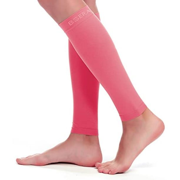 BSERA Calf Compression Sleeve Women Men, 2 Pairs 2030mmHg Footless