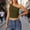 Green, variant on DuoJiaJ Womens Off Shoulder Top, Sleeveless Solid Color Crop Tank Black L