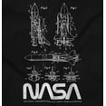 thumbnail image 2 of NASA Vintage Worm Logo Space Shuttle Hoodie Sweatshirt Women Men Brisco Brands S, 2 of 6
