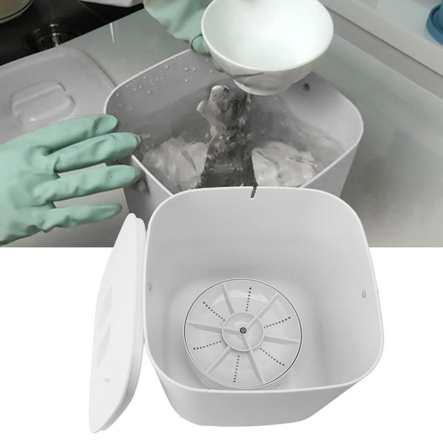Portable Mini Dishwasher For Deep Cleaning Compact 18W Countertop Dishwasher For Fruit, Vegetables, Dishware Hands Free Operation Lightweight ABS, PC Material