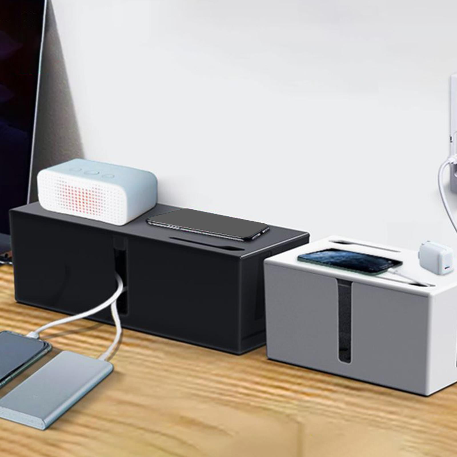Cable Storage Box Desk Cable Management solution Cable Management Box, Cord Holder, for USB Hub, Desk, Computer, Home TV , L L