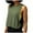 Army Green, variant on Virmaxy Womens Solid Color Leisure Sports Yoga Fitness Hoodie Top Round Neck Tank Top Workout Tank Tops Slim Fitted Basic Cami Tee Shirts Army Green L
