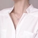 thumbnail image 5 of Dulce collar con microincrustaciones de la letra H, moderno y simple, cadena de clavícula totalmente combinada, collar colgante para mujer, 5 of 6