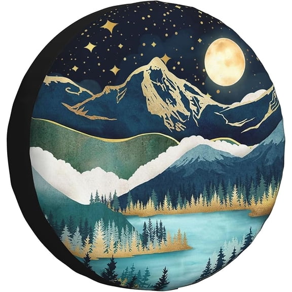 Spare Tire Cover for RV Camper Trailer Mountain Natural Scenery, Weatherproof Universal Wheel Cover for RV Travel Trailer Camper Truck