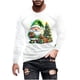 thumbnail image 2 of Blusas y camisas de manga larga con cuello redondo para hombre, estilo casual, cuello redondo, manga larga, camiseta con estampado navideño, blusa de poliéster para hombre., 2 of 5