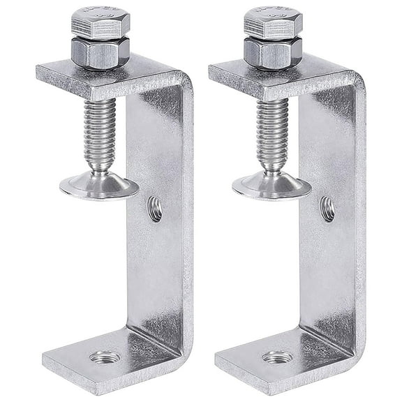 HJQEQVD 2Pcs 304 Stainless Steel C Clamp 65MM Heavy Duty C Clamp Woodworking Building Tiger Clamp Adjustable Wide Jaw Opening C Clamp