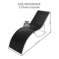 thumbnail image 7 of Emorefun Pool Lounge Chairs Set of 2, Aluminum Outdoor Lounge Chairs for Poolside, Garden, Beach, Camping, Black, 7 of 7
