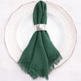 thumbnail image 3 of Holzlrgus Handmade Cloth Napkins Bulk 18"x18" Cotton Linen Dinner Napkins Rustic Cheesecloth Table Napkins for Wedding Party Baby Shower Set of 4 Emerald, 3 of 5