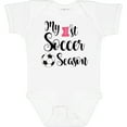 thumbnail image 3 of Inktastic My 1st Soccer Season Girls Baby Bodysuit, 3 of 5