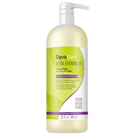 ($46 Value) Devacurl Ultra Defining Hair Gel Strong Hold No-Crunch Curl Styler, 32 (Best Product To Hold Curls)