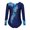 Navy blue, variant on Girls Printed Patchwork Gymnastics Leotards Kids Athletic Dancewear Long Sleeve Crotch Button Jumpsuit Black 6