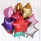 thumbnail image 2 of 18 pulgadas corazón estrella metálico papel de aluminio globo decoración de boda fiesta de cumpleaños globo metal mate corazón estrella helio bola de aire, 2 of 4