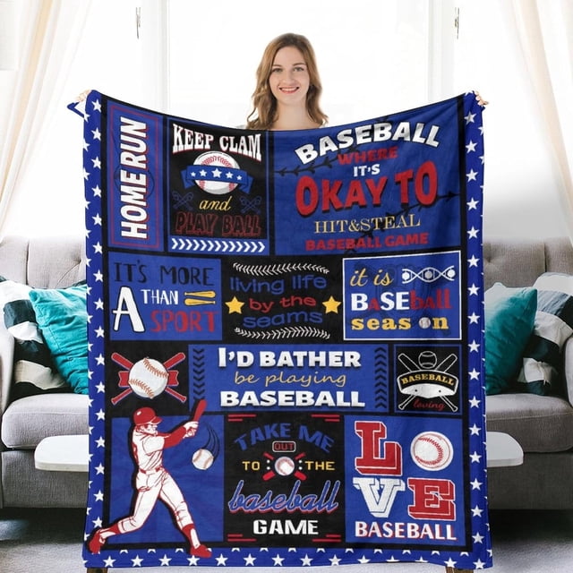 LHSHID Basketball Baseball Blanket Flannel Soft and Comfortable Anti static Bed Sofa Blanket 40x50in