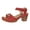 Red, variant on Women'S Sandals with Chunky Heel High Heel Roman Style Peep Toe Hollow Out Plus Size Buckle Strap Adjustable Holiday Party Red 41