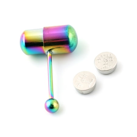 - Stainless Steel Vibrating Tongue Rings Stud Barbell Body Piercing Kit