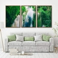 thumbnail image 2 of IDEA4WALL 3 Piece Framed Canvas Wall Art for Living Room, Bedroom Waterfall in Deep Forest of Croatia Canvas Prints for Modern Home Decoration Ready to Hang, 2 of 4