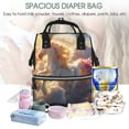 thumbnail image 5 of Daiia Rainbow Cloud White Horse Large Capacity Baby Bag Waterproof Stylish Diaper Bag Mummy Backpack Adjustable Straps Diaper BagBaby Essentials Bag, 5 of 6