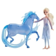 Disney Frozen 2 Elsa Fashion Doll and Nokk Figure Playset, Includes Outfit