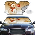 thumbnail image 2 of Fotbe Christmas Snowman Gift Car Windshield Sunshade | Sun Visor Protector Front Window Shade, Keeps Out UV Rays, Keeps Your Vehicle Cool-Medium, 2 of 7