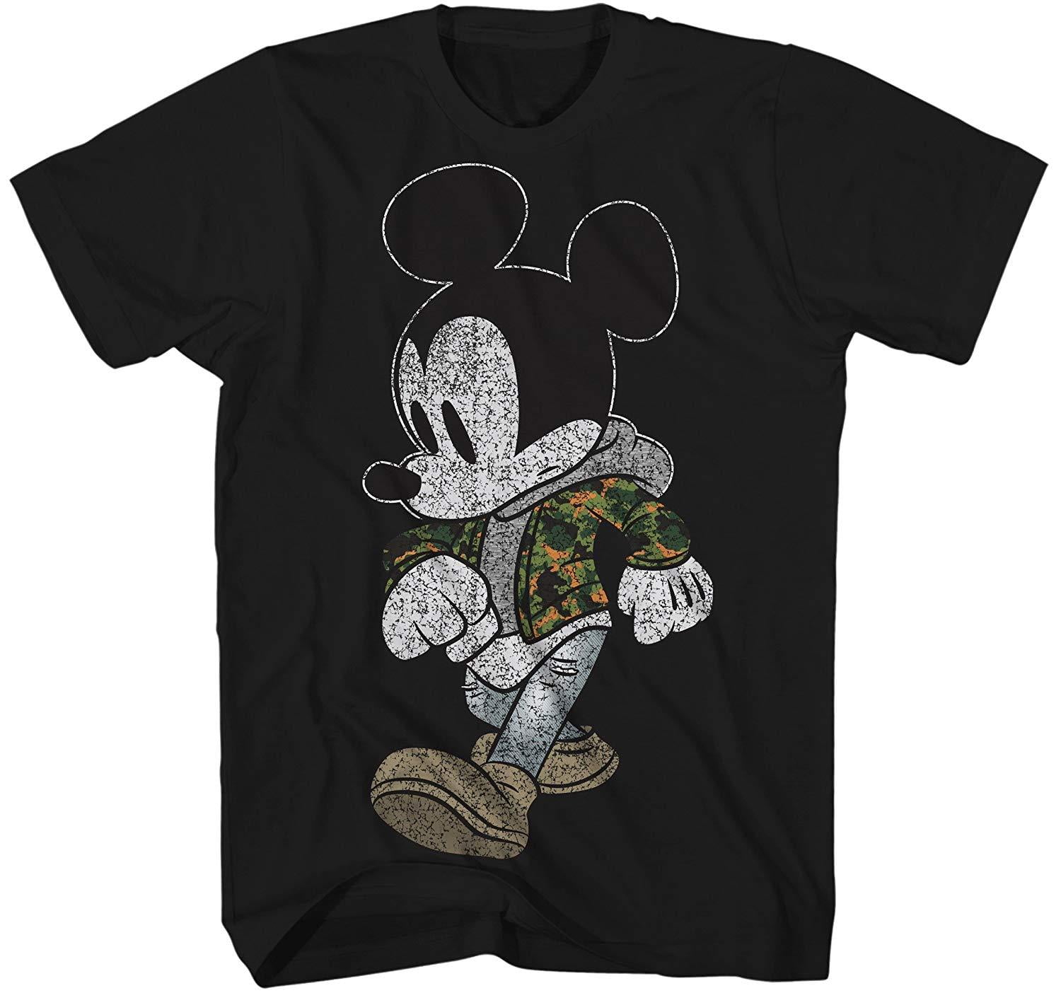 Mickey Mouse Camo Hyped Disneyland World Retro Classic Vintage Tee