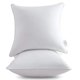 thumbnail image 1 of Oubonun - Insertos de almohada de 22 x 22 (juego de 2) con funda 100% algodón - Par de insertos de almohada decorativos para sofá interior cuadrado de 22 pulgadas - Almohada de sofá blanca, 1 of 5