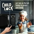 thumbnail image 4 of Nostalgia 0.7 cu ft Retro Microwave Oven, 700W Countertop Microwave Oven with 8 Auto Cook Programs, Black, 4 of 7