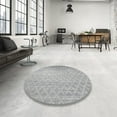 thumbnail image 4 of Ahgly Company Machine Washable Indoor Rectangle Industrial Modern Platinum Silver Gray Area Rugs, 2' x 5', 4 of 7