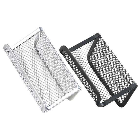 NIAIZEK 2Pcs Iron Business Card Holder Display Stand Assorted Colors for Office Desk Organization