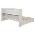 thumbnail image 6 of Solid Wood Bed Frame with 3 Storage Drawers, Upper Soft Board, Shelf, and a Set of Sockets and USB Ports, Platform Bed Frame, Bedframe, Wood Daybed, Wood Foundation(White, Full), 6 of 9