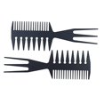 thumbnail image 5 of Peines peinados hacia atrás 3 en 1 Extensiones de cabello con forma de hueso de cola de pez Peine para colorear y peinar para desenredar para peluqueros de salón Mohawk Undercut Bowl Cut Quiff, 5 of 5