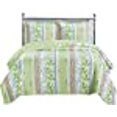 thumbnail image 3 of Royal Tradition Hayley Luxury Microfiber Full/Queen Size, Over-Sized 3pc Quilt Set, 92-Inch Wide x 96-Inch Long Coverlet, 3 of 3