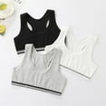 thumbnail image 3 of Early Training Bras Popular Girls Sports Racerback Bra Solid Colors Training Bras for Girls & Teens - 4 Pack, 3 of 8