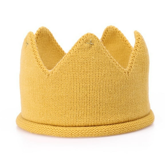 Baby Hat Knitted Crown Hat Toddler Autumn Party Hat Infant Breathable Headdress Cute Photo Props Headband Crown Bonnet