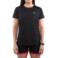 thumbnail image 1 of Playera Asics Mujer Silver Ss Top Negro Manga Corta 2012A029001, 1 of 4
