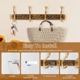 thumbnail image 3 of FUYGRCJ Vintage Coat Rack Wall Mount, Decorative Wall Coat Rack with 4 Hooks for Hanging Key Purse Hat Robe Towel Clothes, Unique Hanger for Bathroom Shower Entryway Antique Brass, 3 of 10